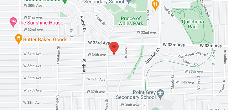 map of 2249 W 34TH AVENUE